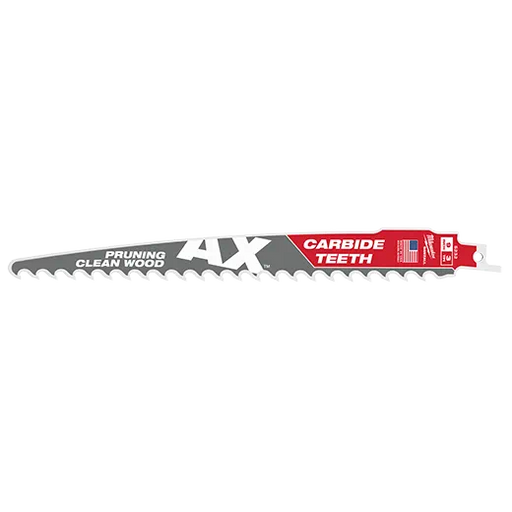 Milwaukee 9 In. 3 Tpi The Ax With Carbide Teeth For Pruning & Clean Wood Sawzall Blade 1pk