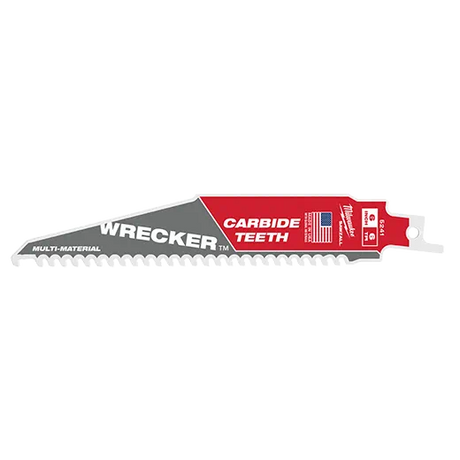 Milwaukee 6 In. 6 Tpi The Wrecker With Carbide Teeth Sawzall Blade 1pk