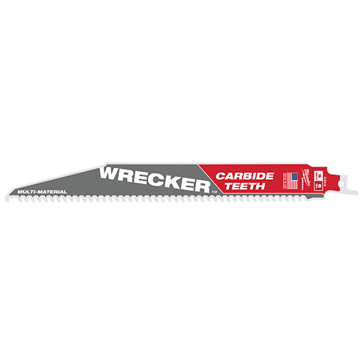 Milwaukee 9 In. 6 Tpi The Wrecker With Carbide Teeth Sawzall Blade 1pk