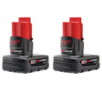 Milwaukee M12 Redlithium Xc Battery Two Pack