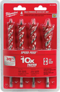 Milwaukee Speed Feed Wood Bit 6-1/2 In. Set - 4 Pc