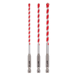 Milwaukee 3pc. Shockwave Carbide Hammer Drill Bit Kit