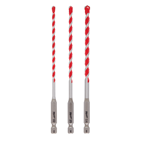 Milwaukee 3pc. Shockwave Carbide Hammer Drill Bit Kit