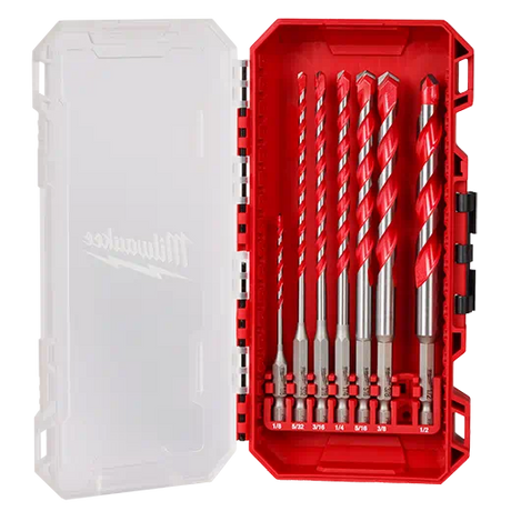 Milwaukee 7pc. Large Shockwave Carbide Hammer Drill Bit Kit