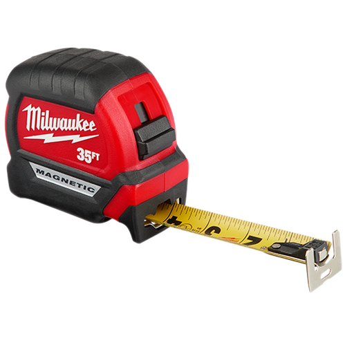Milwaukee 35 Ft Mag Tape Measure With Finger Stop
