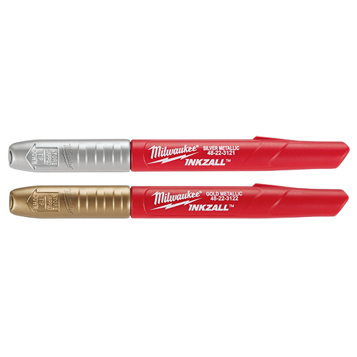 Milwaukee Inkzall Fine Point Metallic Marker - Silve/gold 2 Pack