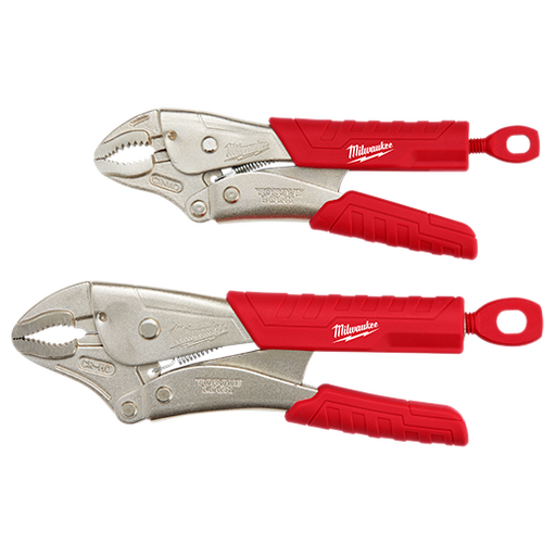 Milwaukee 2 Pc. 7 In. & 10 In. Torque Lock Curved Jaw Locking Pliers Set With Grip