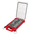 Milwaukee 32pc 3/8 In. Metric Ratchet And Socket Set With Packout Low-profile Compact Organizer