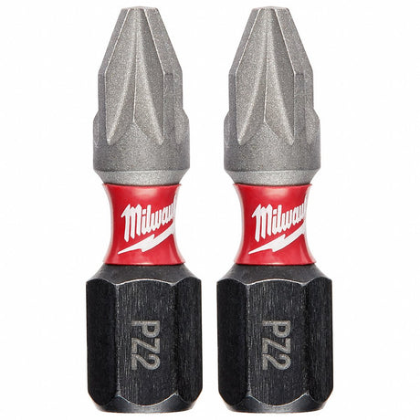 Milwaukee Shockwave 1 In. Impact Pozidriv #2 insert Bits (2pk)