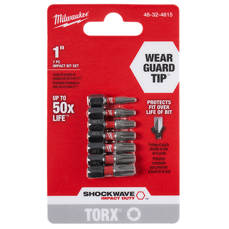 Milwaukee Shockwave Torx 1 In. Insert Bit Set - 7pc