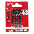 Milwaukee Shockwave 3pc Impact socket Adapter Set