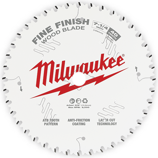 Milwaukee 7-1/4 In. 40t Fine Finish Circular Saw Blade