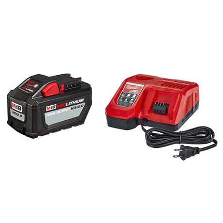 Milwaukee M18 Redlithium High Output Hd12.0 Battery Pack With Rapid Charger