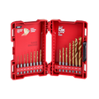 Milwaukee 15 Pc Shockwave Red Helix Titanium Drill Bit Set