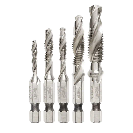 Milwaukee 5 Pc Shockwave Impact Metric Drill And Tap Bit Set