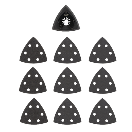 Milwaukee Open-lok 3-1/2 In. Sanding Pad & Paper Var Set