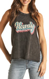 Panhandle Slim Women's Howdy Graphic Tank Grey