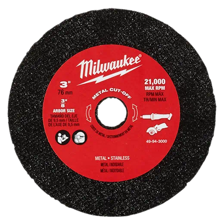 Milwaukee 3 In. Metal Cut Off Wheel 3pk