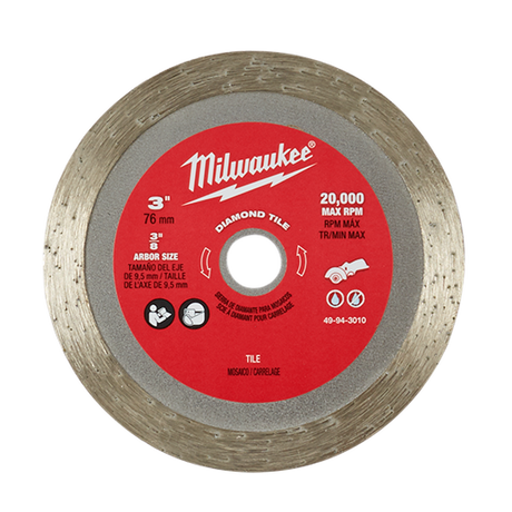 Milwaukee 3 In. Diamond Tile Blade