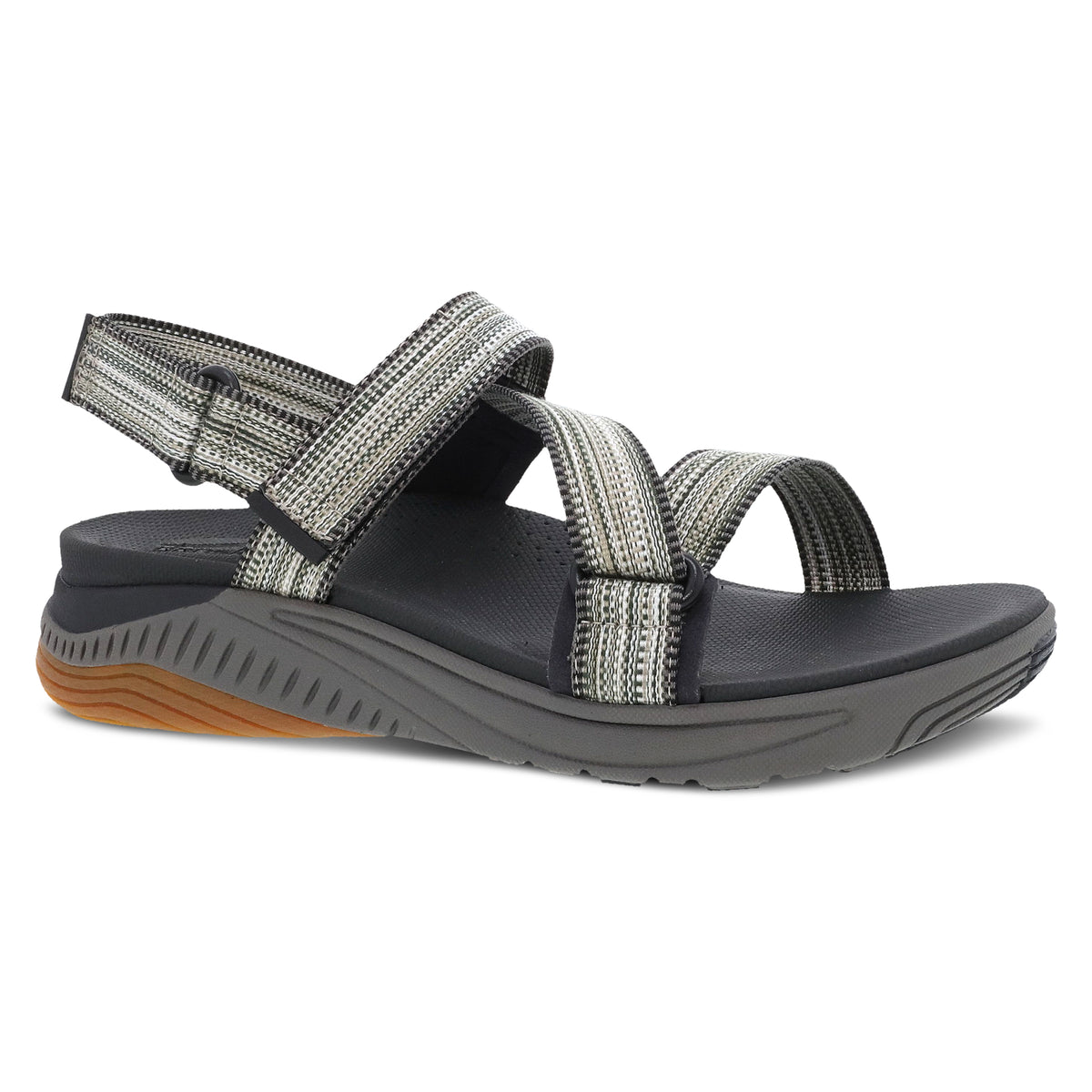 Dansko Women's Rayna Webbing Sandal - Black Multi Black Multi