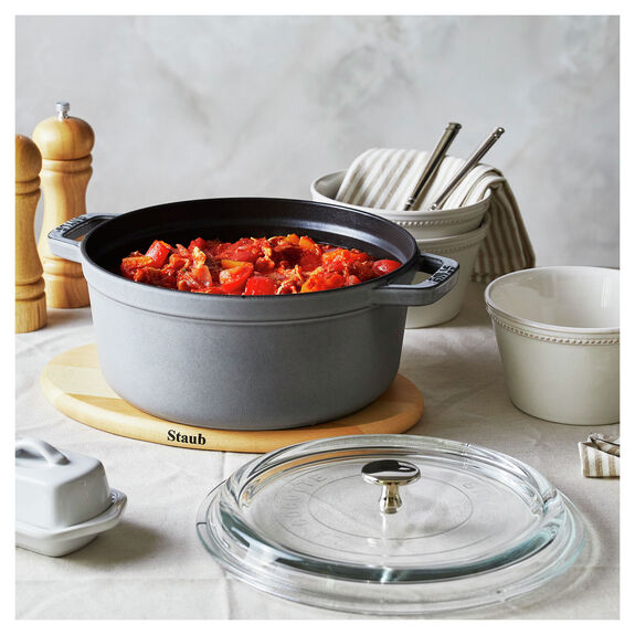 Staub 4 Qt Round Glass Lid Cocotte