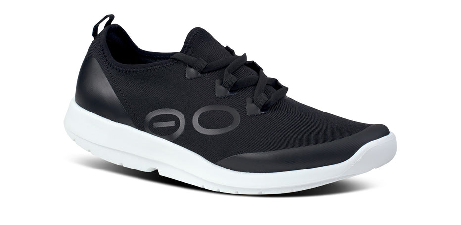 OOfos Men's OOmg Sport LS Low Shoe - White/Black White/Black