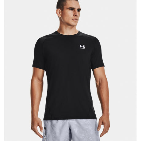 Under Armour Men's Hg Armour Fitted SS Black white