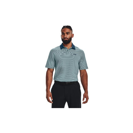 Under Armour Men's Performance Stripe Polo Petrolblue/fuseteal