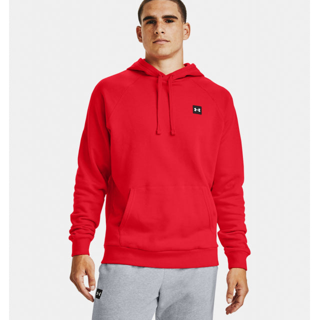 Under Armour Men's Rival Fleece Hoodie Red onyx/white