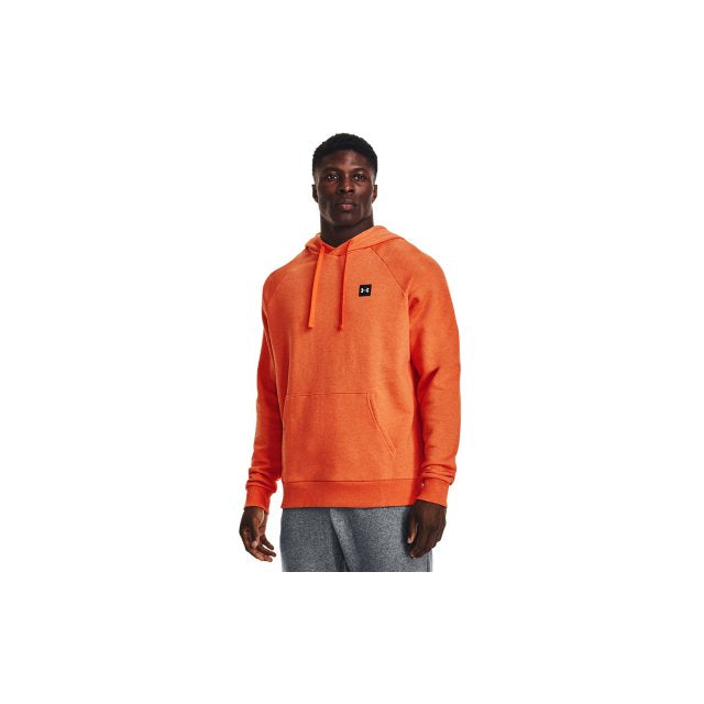 Under Armour Men's Rival Fleece Hoodie Papaya/heather white