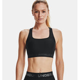 Under Armour Women's Crossback Mid Bra Black jet/gray