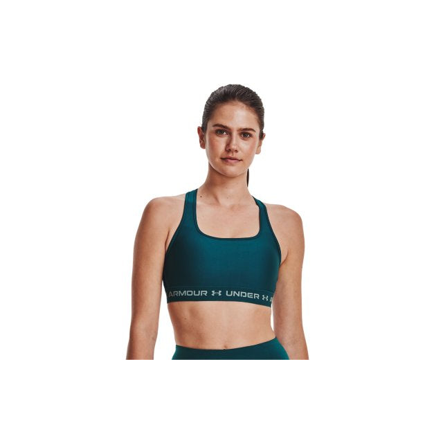 Under Armour Women's Crossback Mid Bra Tealafs/dpctd/oplgrn