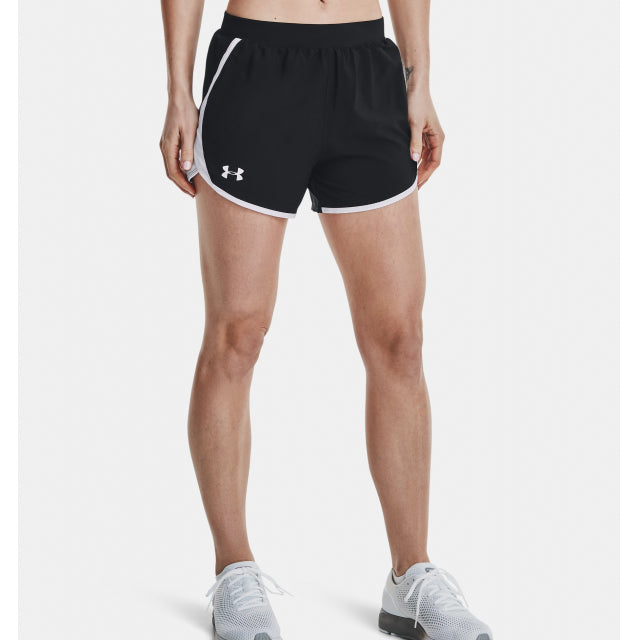 Under Armour Women's Fly By 2.0 Short& Blk/wht/reflective