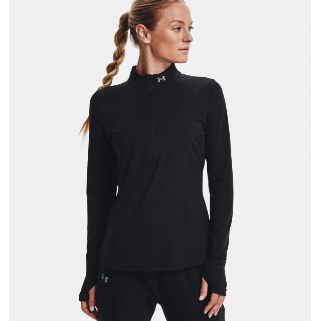 Under Armour Women's Qualifier Run 2.0 1/2 Zip Black black reflect