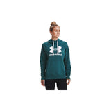 Under Armour Women's Rival Fleece Logo Hoodie Tealafs/dprctd/wht