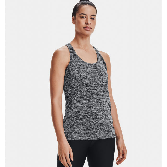 Under Armour Women's Tech Tank - Twist Black/metallic silvr