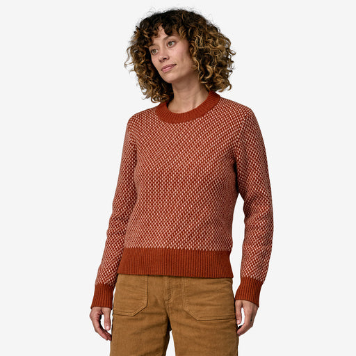 Patagonia Women's Recycled Wool-blend Crewneck Sweater Ridge/burl red
