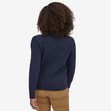 Patagonia Women's Recycled Wool-Blend Crewneck Sweater - Smolder Blue Smolder Blue