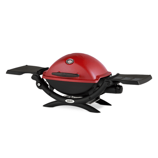 Weber Q 1200 1-burner Portable Tabletop Propane Gas Grill In Red With Built-in Thermometer Red