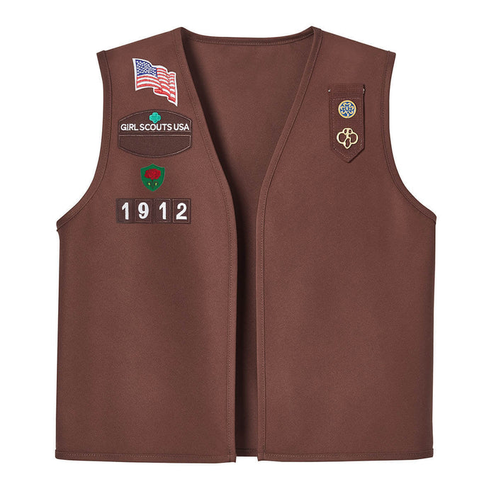 Girl Scouts Official Brownie Vest Brown