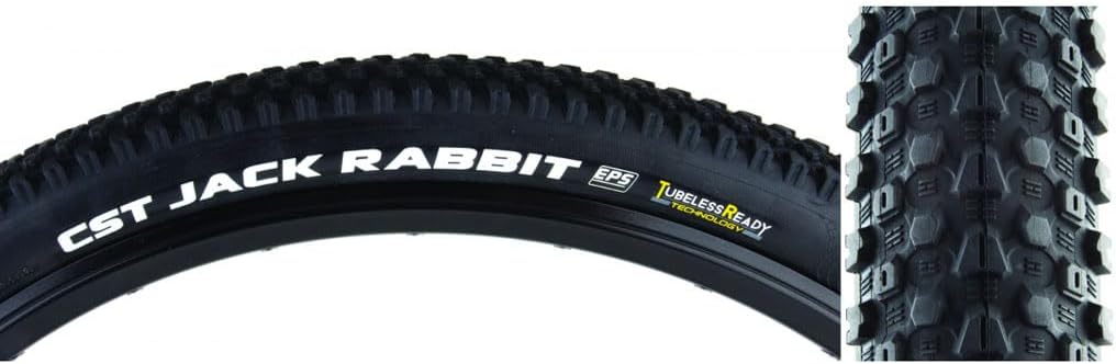 CST Jack Rabbit Tire 26X2.0 Tubeless, Folding Black