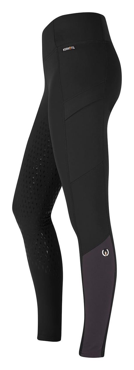 Kerrits Equestrian Apparel Thermo Tech Full Leg Tight - Solid Black / Obsidian