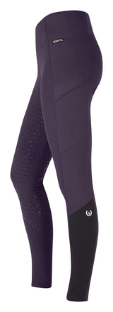 Kerrits Equestrian Apparel Thermo Tech Full Leg Tight - Solid Blackberry / Black