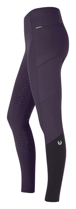 Kerrits Equestrian Apparel Thermo Tech Full Leg Tight - Solid Blackberry / Black