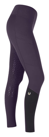 Kerrits Equestrian Apparel Thermo Tech Full Leg Tight - Solid Blackberry / Black