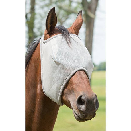 Weaver Leather Open Ear Fly Mask with Xtended Life Closure System - Grey / Gray