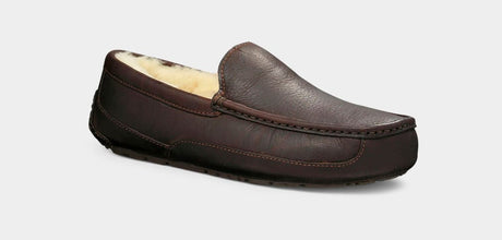 Ugg Men's Ascot Leather Slipper Dark Spice