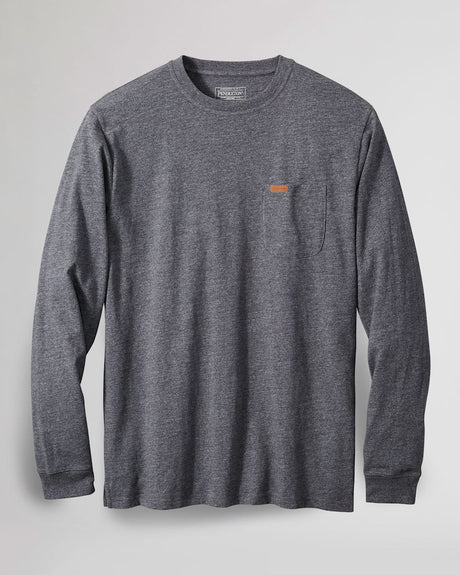 Pendleton Men's Long-sleeve Deschutes Pocket Tee Dark grey heather