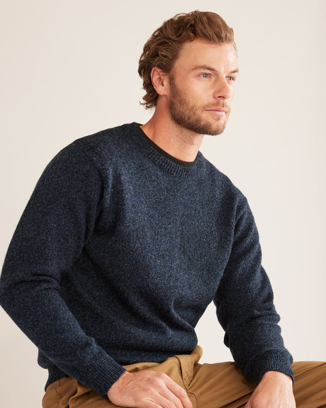 Pendleton Men's Shetland Collection Sweater Indigo heather