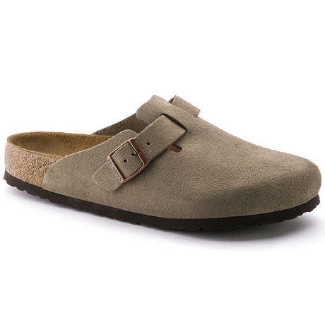 Birkenstock Men's Boston Soft Footbed Suede Clog - Taupe Taupe